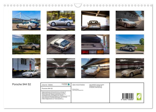 Produktbild: Porsche 944 S2 (Wandkalender 2026 DIN A3 quer), CALVENDO Monatskalender