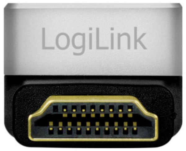 Produktbild: LogiLink AH0005A HDMI Adapter [1x HDMI-Buchse - 1x HDMI-Stecker] Schwarz-Grau
