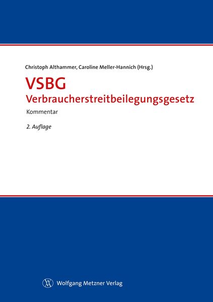 Produktbild: VSBG - Verbraucherstreitbeilegungsgesetz