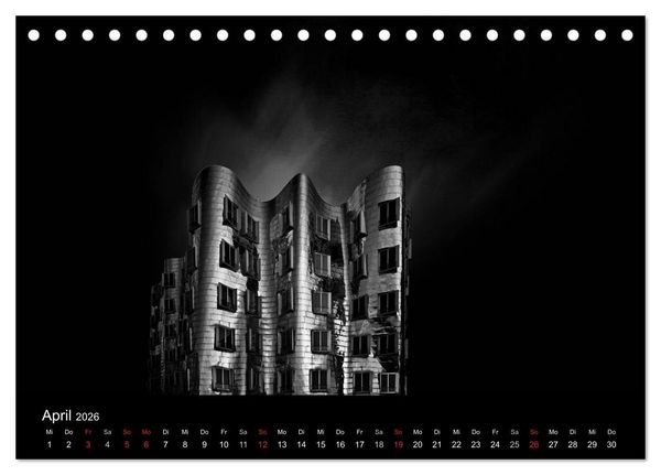 Produktbild: Black-Schwarz-Noir 2026 (Tischkalender 2026 DIN A5 quer), CALVENDO Monatskalender