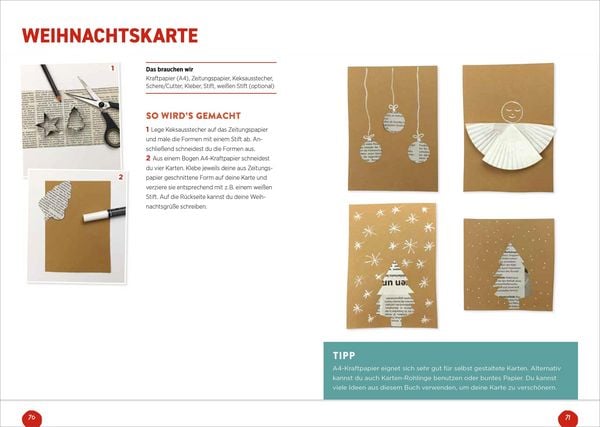 Produktbild: Weihnachtsbasteln mit Papier