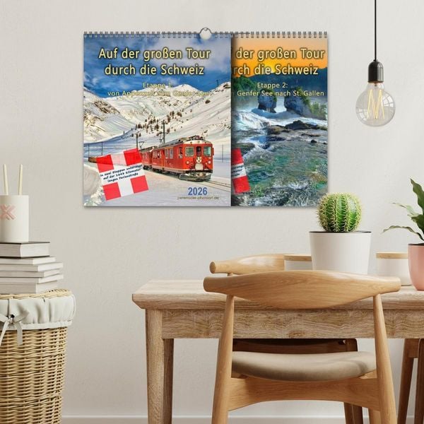 Produktbild: Auf der gro&szlig;en Tour durch die Schweiz, Etappe 1, Appenzell zum Genfer See (Wandkalender 2026 DIN A3 quer), CALVENDO Monatskalender