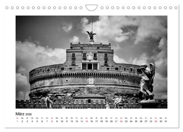 Produktbild: ROM Monochrom (Wandkalender 2026 DIN A4 quer), CALVENDO Monatskalender