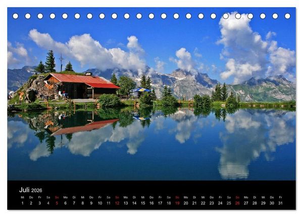 Produktbild: Zauber der Berge. Die Schweizer Alpen (Tischkalender 2026 DIN A5 quer), CALVENDO Monatskalender