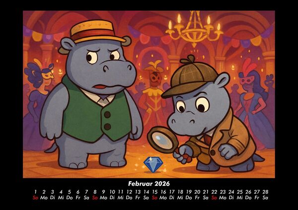 Produktbild: Sash & Sashito - Detektivmission durchs Jahr 2026 Fotokalender DIN A3