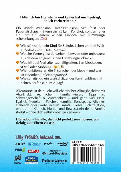 Produktbild: Elterndoof - Der ehrliche Erziehungsratgeber: Familienleben meistern, Kinder st&auml;rken, ADHS & Mobbing verstehen, Werte leben, mit Humor & Herz erziehen