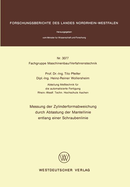 Produktbild: Messung der Zylinderformabweichung durch Abtastung der Mantellinie entlang einer Schraubenlinie