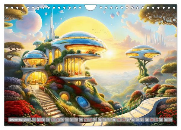 Produktbild: Architektur Futuristische Horizonte (Wandkalender 2026 DIN A4 quer), CALVENDO Monatskalender