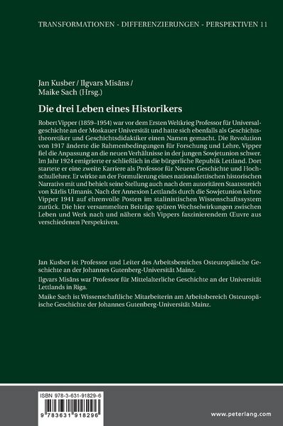 Produktbild: Die drei Leben eines Historikers