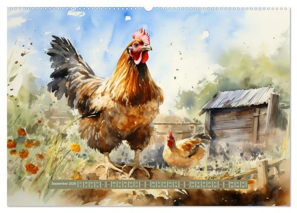 Produktbild: 365 Tage auf dem Land (Wandkalender 2026 DIN A2 quer), CALVENDO Monatskalender