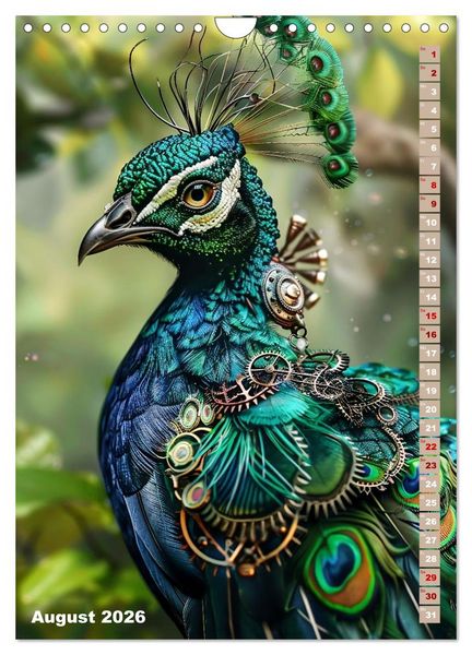 Produktbild: Steampunk Fauna (Wandkalender 2026 DIN A4 hoch), CALVENDO Monatskalender