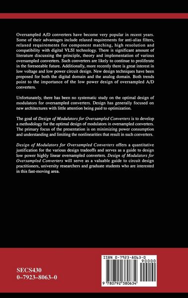 Produktbild: Design of Modulators for Oversampled Converters