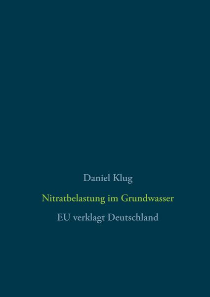 Produktbild: Nitratbelastung im Grundwasser