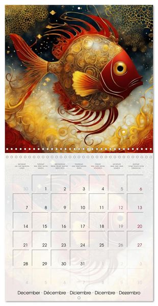 Produktbild: Les aventures des poissons d'acier (Calendrier mural carr&eacute; 2026 30x30 cm) Calendrier double avec une page pour vos prises de notes