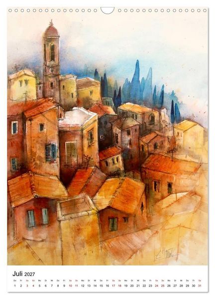 Produktbild: Aquarelle in Hochform (Wandkalender 2027 DIN A3 hoch), CALVENDO Monatskalender