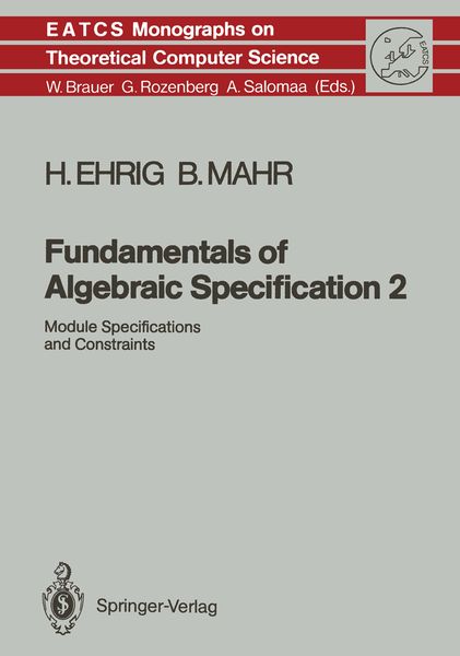 Produktbild: Fundamentals of Algebraic Specification 2