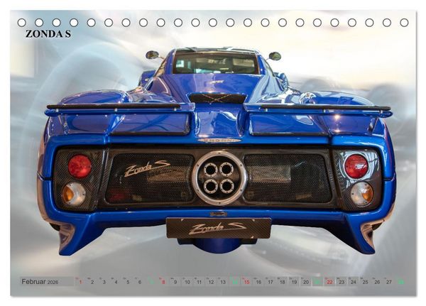 Produktbild: Pagani italienische Automobilkunst (Tischkalender 2026 DIN A5 quer), CALVENDO Monatskalender