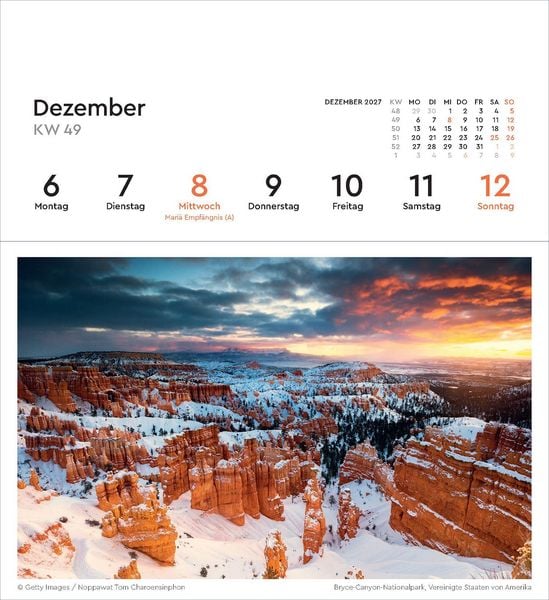 Produktbild: Farben der Erde - KUNTH Postkartenkalender 2027