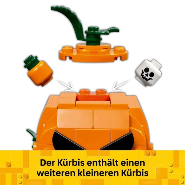 Produktbild: LEGO Pickup mit Halloweenk&uuml;rbis Modellbau - Deko zum Tag der Toten 40822