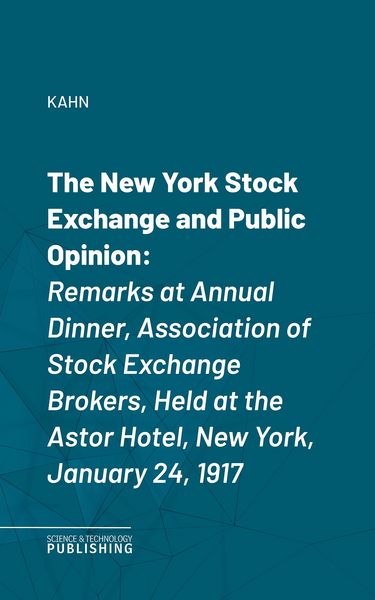Produktbild: The New York Stock Exchange and Public Opinion