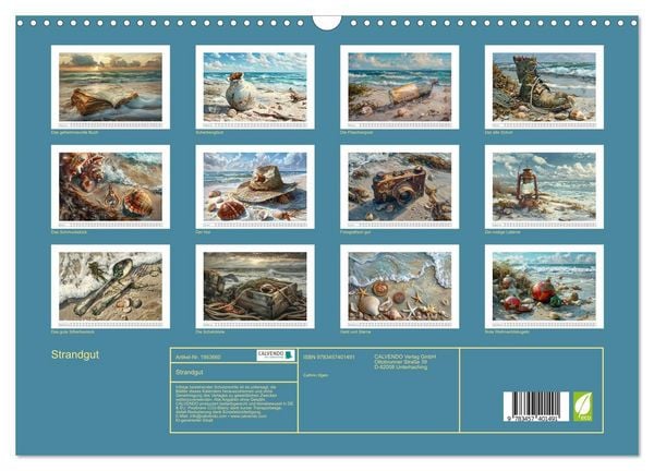 Produktbild: Strandgut (Wandkalender 2026 DIN A3 quer), CALVENDO Monatskalender