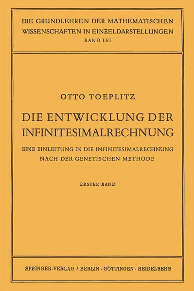 Produktbild: Die Entwicklung der Infinitesimalrechnung