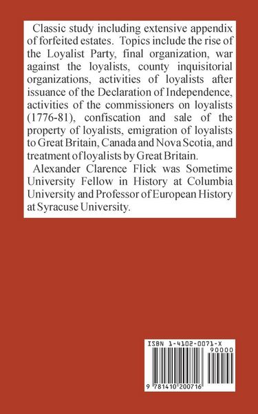 Produktbild: Loyalism in New York during the American Revolution