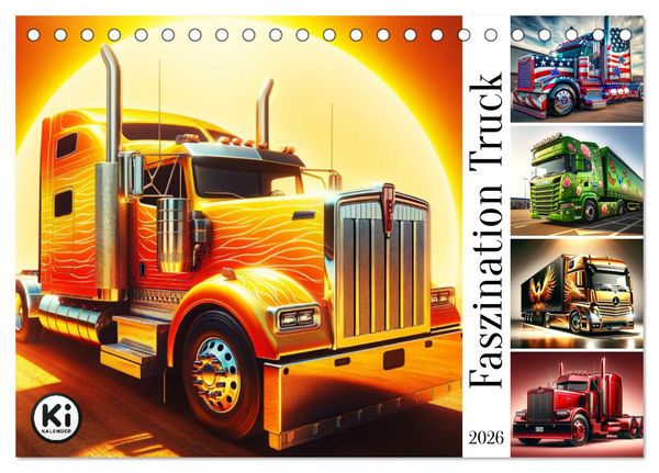 Produktbild: Faszination Truck: KI-Designs von Lack und Leistung (Tischkalender 2026 DIN A5 quer), CALVENDO Monatskalender