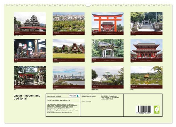 Produktbild: Japan - modern and traditional (High Quality Premium Wall Calendar 2026 DIN A2 landscape),CALVENDO 12 Month Wall Calendar