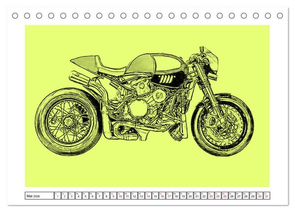 Produktbild: Motor Craft Motorr&auml;der (Tischkalender 2026 DIN A5 quer), CALVENDO Monatskalender