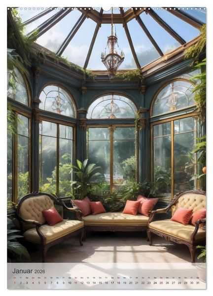 Produktbild: Wohn(t)r&auml;ume - Wohnzimmer Impressionen (hochwertiger Premium Wandkalender 2026 DIN A2 hoch), Kunstdruck in Hochglanz