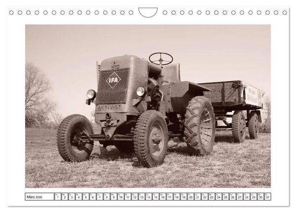 Produktbild: Von Lanz Bulldog bis Hanomag Traktor - Klassiker 1926 - 1975 (Wandkalender 2026 DIN A4 quer), CALVENDO Monatskalender