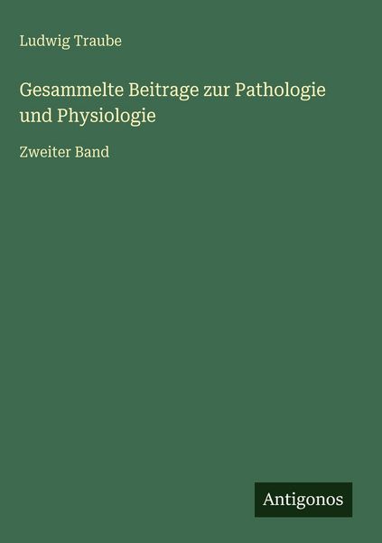 Produktbild: Gesammelte Beitrage zur Pathologie und Physiologie
