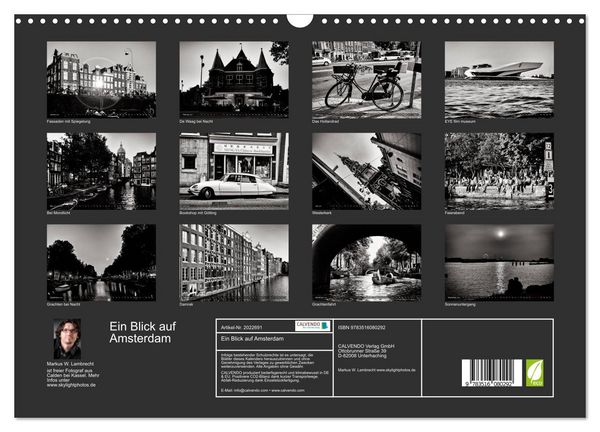 Produktbild: Ein Blick auf Amsterdam (Wandkalender 2026 DIN A3 quer), CALVENDO Monatskalender