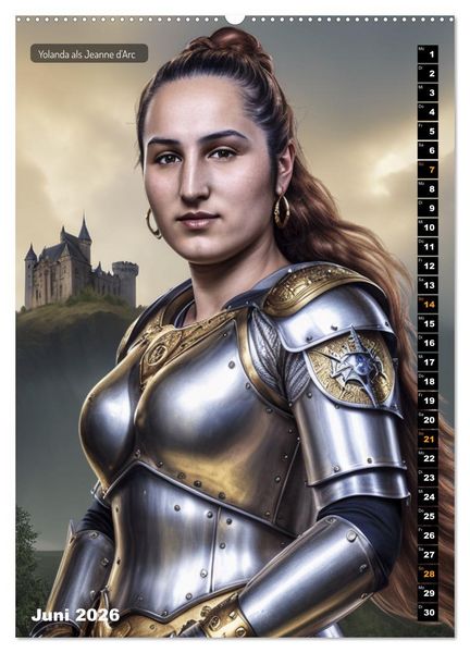 Produktbild: Yolanda, eine junge Frau in zw&ouml;lf Rollen (hochwertiger Premium Wandkalender 2026 DIN A2 hoch), Kunstdruck in Hochglanz