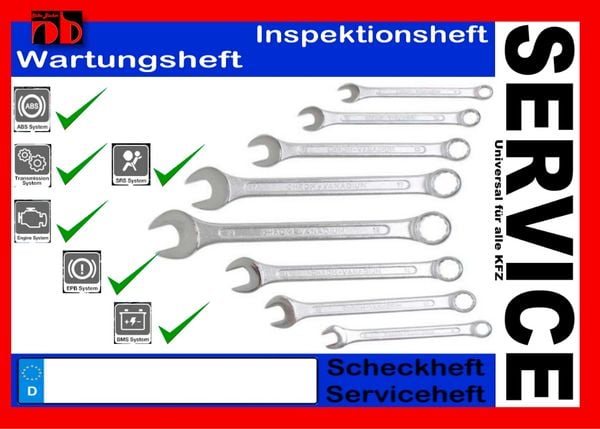 Produktbild: Universal KFZ Inspektionsheft Serviceheft Wartungsheft Scheckheft