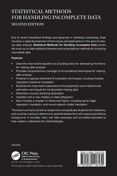 Produktbild: Statistical Methods for Handling Incomplete Data