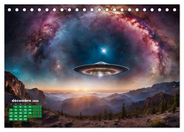 Produktbild: &Agrave; travers l'univers-L'incroyable voyage (Calendrier de bureau 2026 DIN A5 vertical), CALVENDO calendrier mensuel