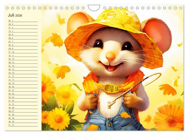 Produktbild: Mausiges Spektakel. Zauberhafter Maus-Alltag (Wandkalender 2026 DIN A4 quer), CALVENDO Monatskalender