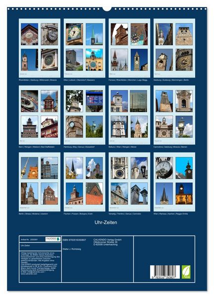 Produktbild: Uhr-Zeiten (hochwertiger Premium Wandkalender 2026 DIN A2 hoch), Kunstdruck in Hochglanz