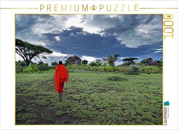 CALVENDO Puzzle Der Massai | 1000 Teile Lege-Größe 64x48cm Foto-Puzzle für glückliche Stunden