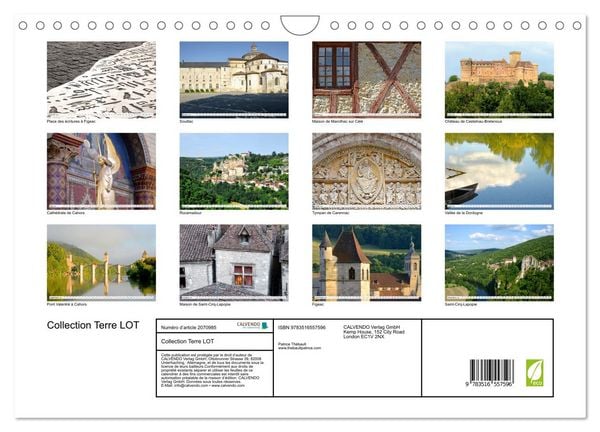 Produktbild: Collection Terre LOT (Calendrier mural 2026 DIN A4 vertical), CALVENDO calendrier mensuel