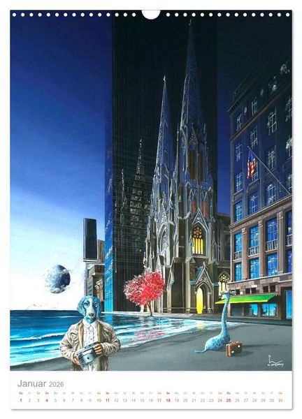 Produktbild: Blau Tr&auml;umen (Wandkalender 2026 DIN A3 hoch), CALVENDO Monatskalender