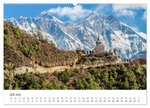Produktbild: Nepal - Eine bezaubernde Reise nach Asien. (hochwertiger Premium Wandkalender 2026 DIN A2 quer), Kunstdruck in Hochglanz