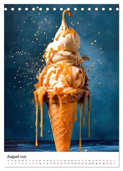 Produktbild: Iced Euphoria (Desk Calendar 2026 DIN A5 portrait), CALVENDO 12 Month DeskCalendar