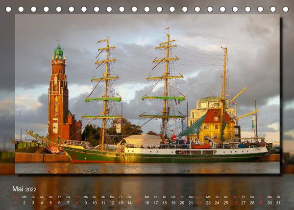 Produktbild: Abends am Meer (Tischkalender 2022 DIN A5 quer)