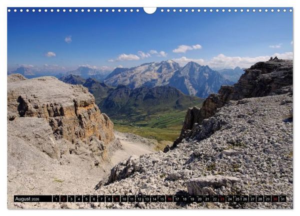 Produktbild: Sellagruppe - Traumhafte Ausblicke in den Dolomiten (Wandkalender 2026 DIN A3 quer), CALVENDO Monatskalender