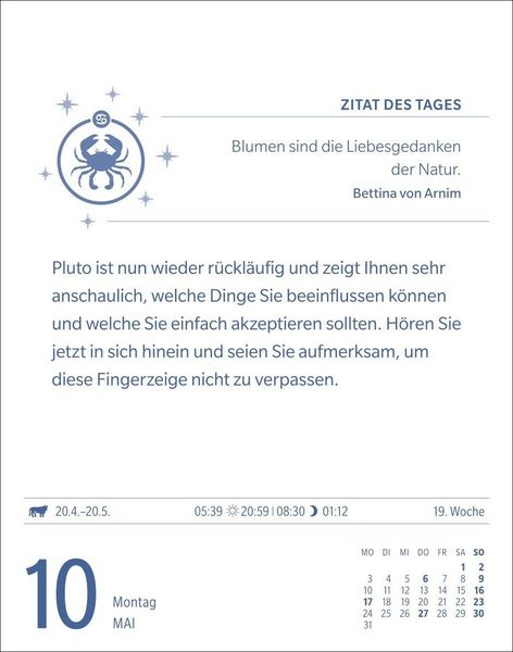 Produktbild: Krebs Sternzeichenkalender 2027 - Tagesabrei&szlig;kalender - Ihr Horoskop f&uuml;r jeden Tag