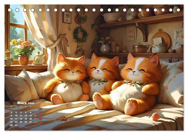 Produktbild: Kuscheliges & Knuddeliges (Tischkalender 2026 DIN A5 quer), CALVENDO Monatskalender