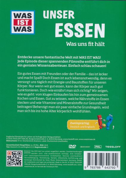 Produktbild: Was ist was DVD Unser Essen. Was uns fit h&auml;lt